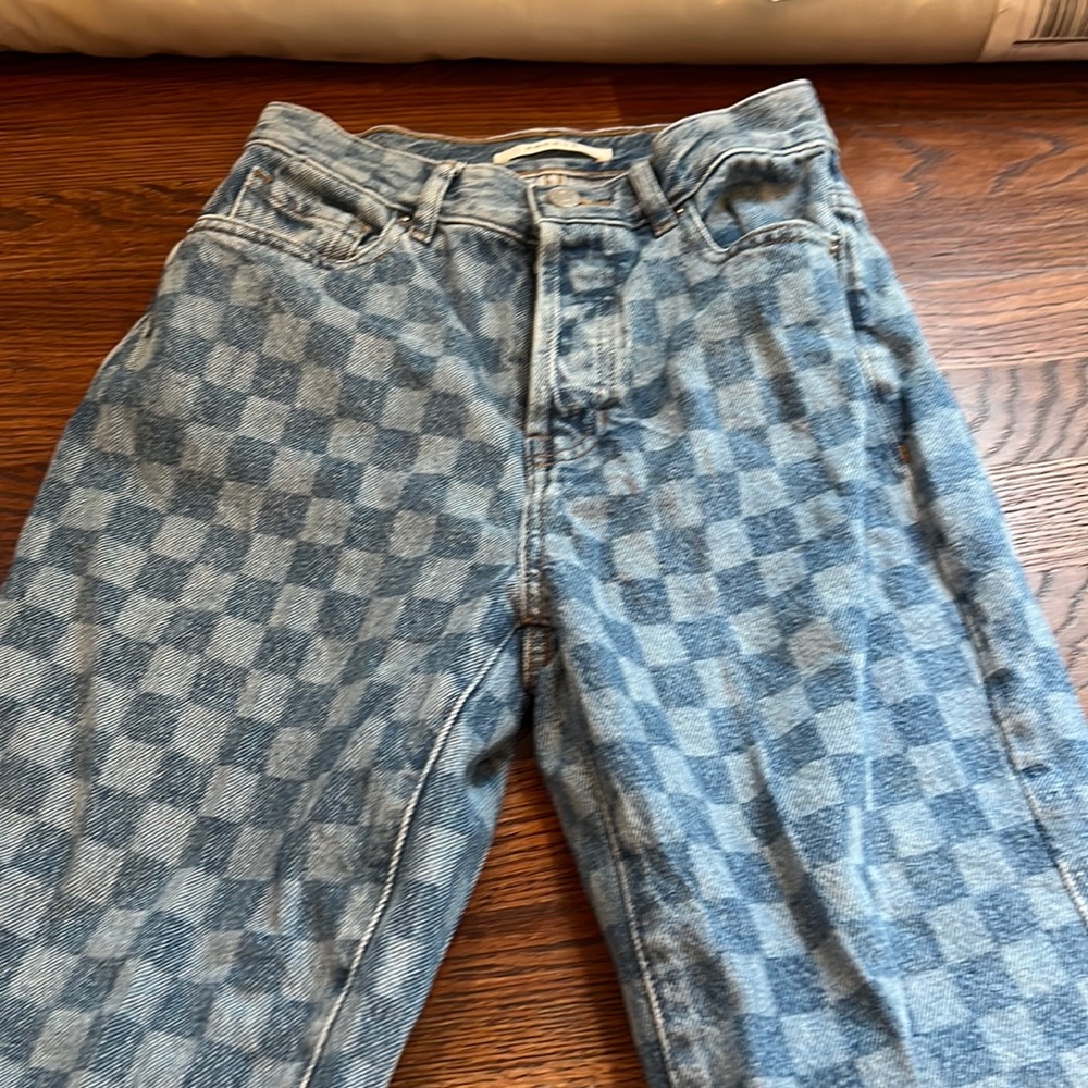 Checkered Jeans - image 1